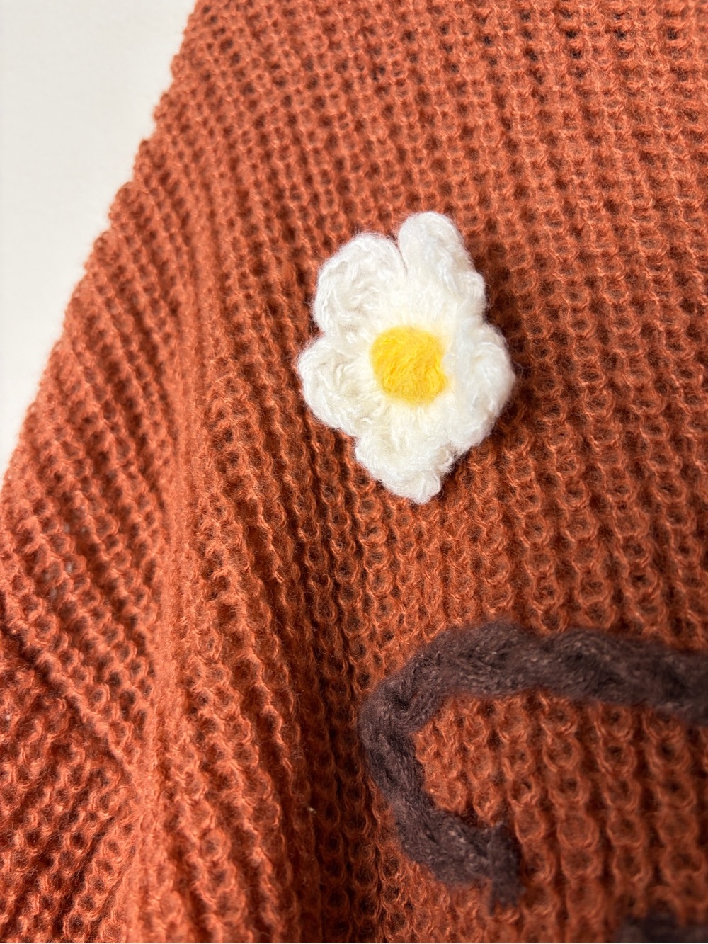 BiBi Rust Fall Crew Neck Sweater Size L - Picture 6 of 6